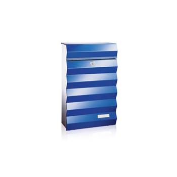 Vandalismebestendige postkast type volta 310x530x160mm. Blauw Galfan staal 