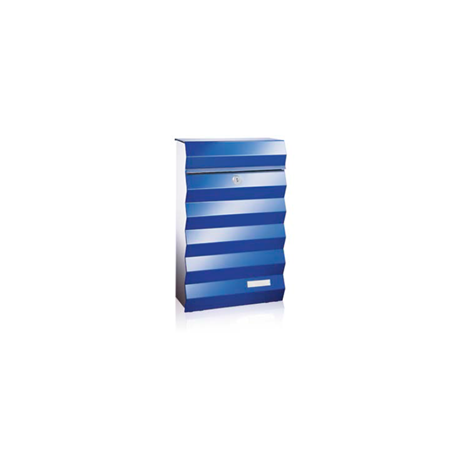 Vandalismebestendige postkast type volta 310x530x160mm. Blauw Galfan staal 